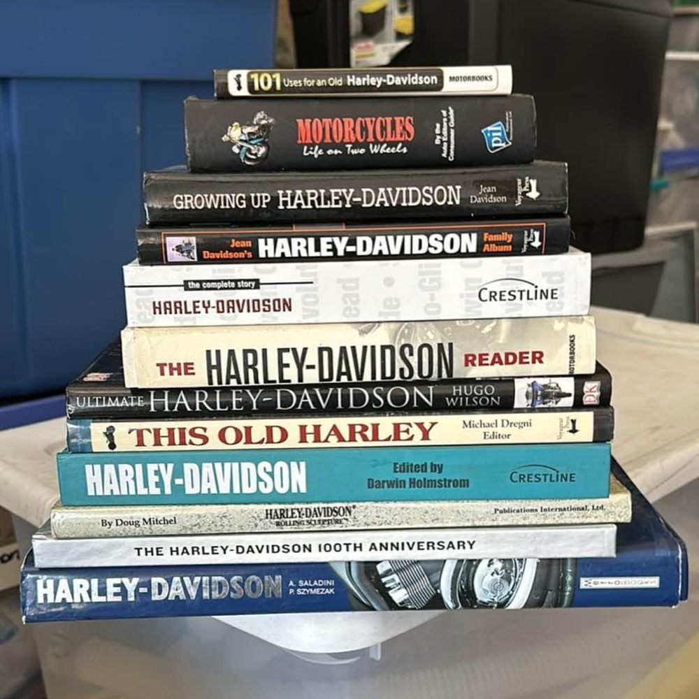 12 Harley Davidson hardback books